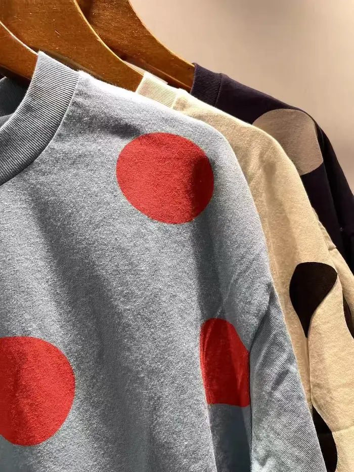 T-shirt à pois style japonais Mori Girl 2026 pour femme