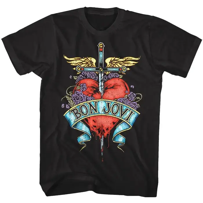 Bande de Rock en métal lourd Bon Jovi Keep The Faith USA Tour 1993 Album Concert Merch décontracté ample Punk