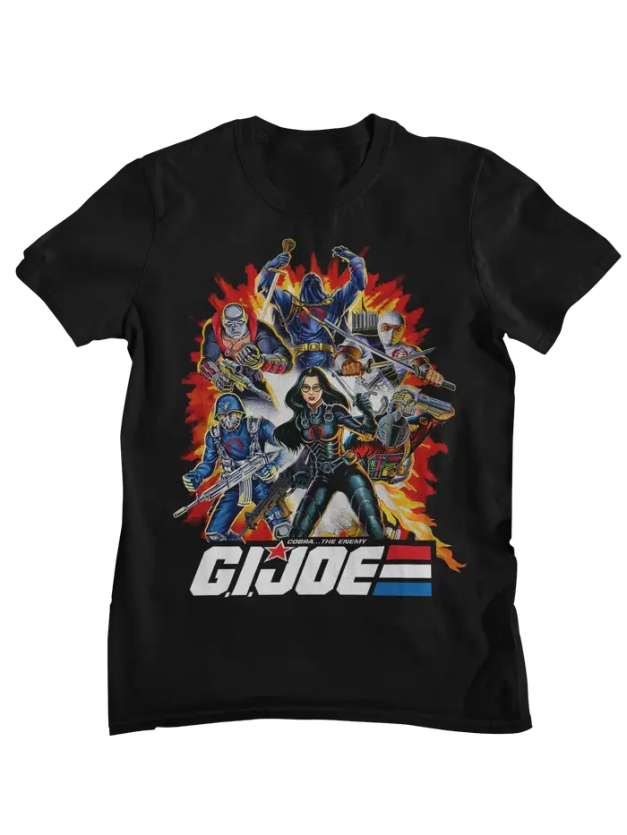 T-shirt imprimé avec personnage de dessin animé rétro G. I. Joe A Real American Hero
