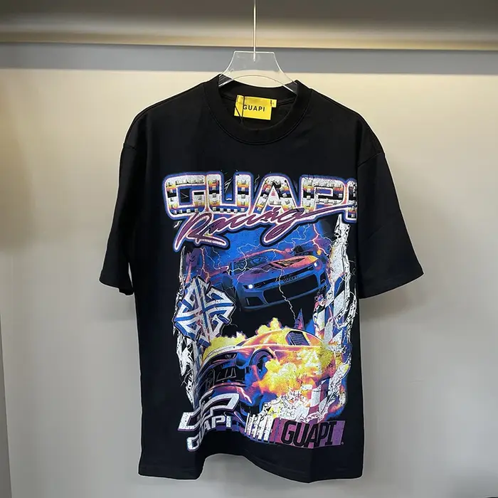 T-shirt vert avec logo Guapi White Revived V2 noir pour hommes et femmes