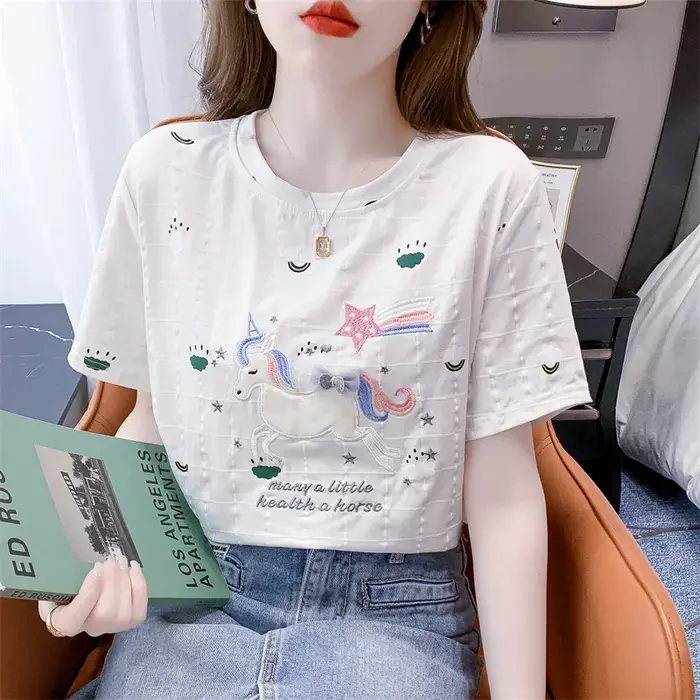 T-shirt à manches courtes pour femmes