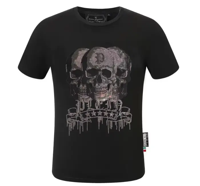T-shirt ras du cou en pur coton avec biscuits pour hommes