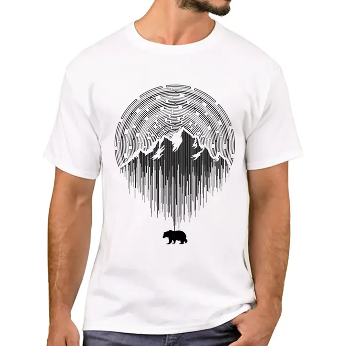 TEEHUB – T-Shirt manches courtes pour homme, imprimé géométrique, à la mode