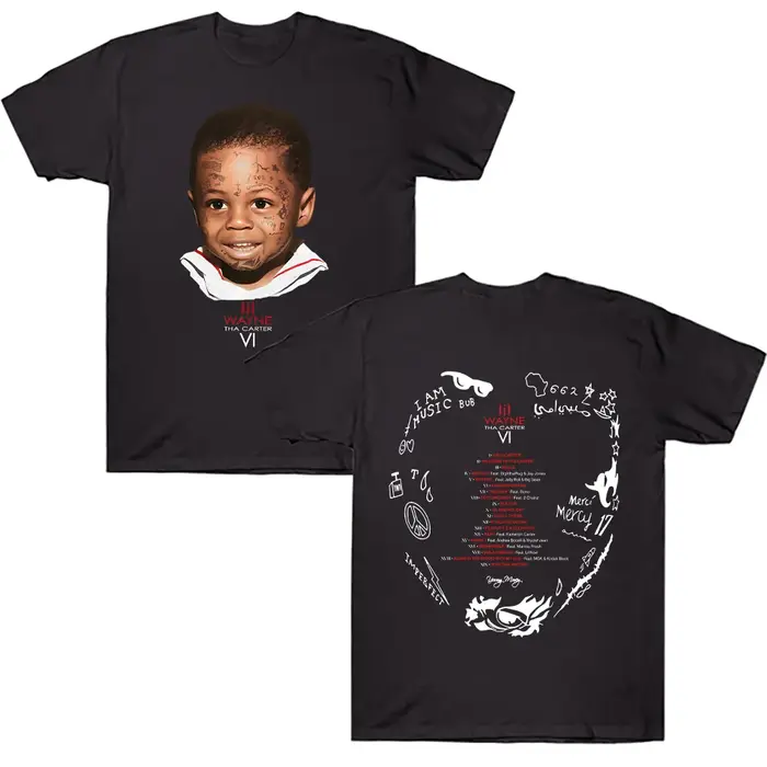 Rappeur Lil Wayne Tha Carter VI T-shirt graphique homme Hip Hop Vintage gothique T-shirt coton surdi