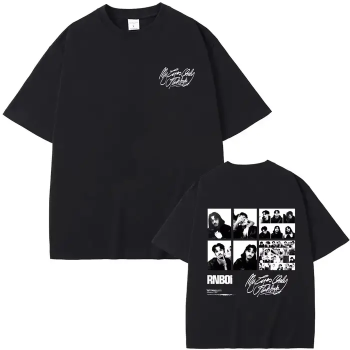 T-shirt Y2K Oversize Décontracté Streetwear Unisexe Rapper RnBoi My Eyes Only Flashback Album Graphic Merch 2026