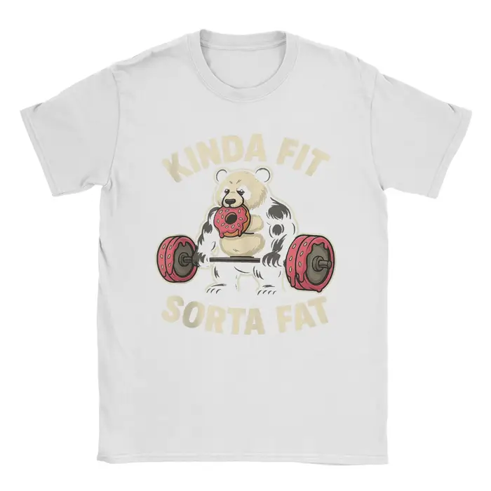 Hommes T-Shirts un peu ajustement Sorta gros amusant gymnase Panda haltérophilie Dunat décontracté coton t-shirt à