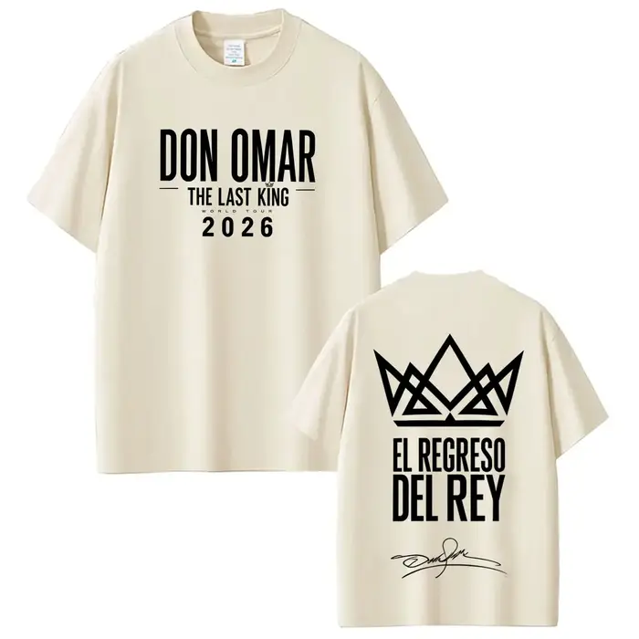 T-shirts imprimés Rapper Don Omar The Last King Tour 2026 pour hommes et femmes