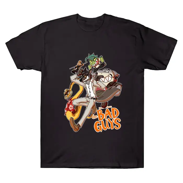 The Bad Guys 2 dessin animé imprimé t-shirts coton cadeau créatif t-shirt été femmes hommes à manche