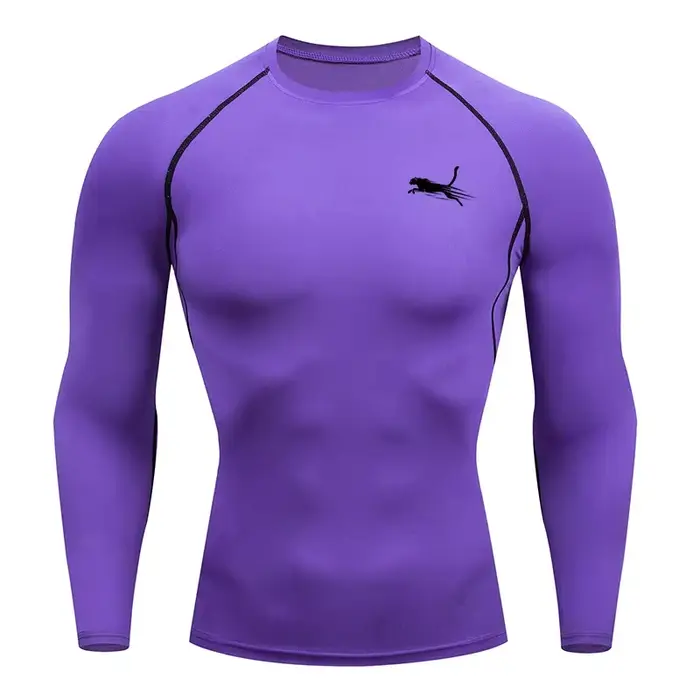 T-shirt de fitness à manches longues pour homme