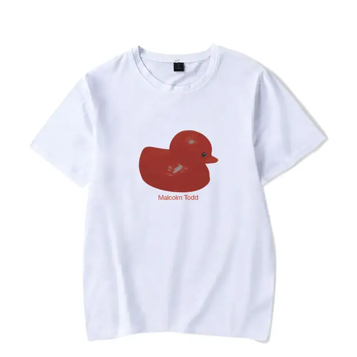 Malcolm Todd Duck Tee T-shirt unisexe décontracté à manches courtes et col rond pour tenue de rue quotidienne