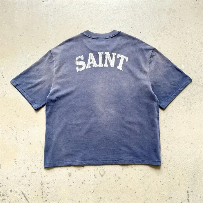 T-shirt en tissu imprimé Saint La Lumière vintage 2026 pour hommes et femmes