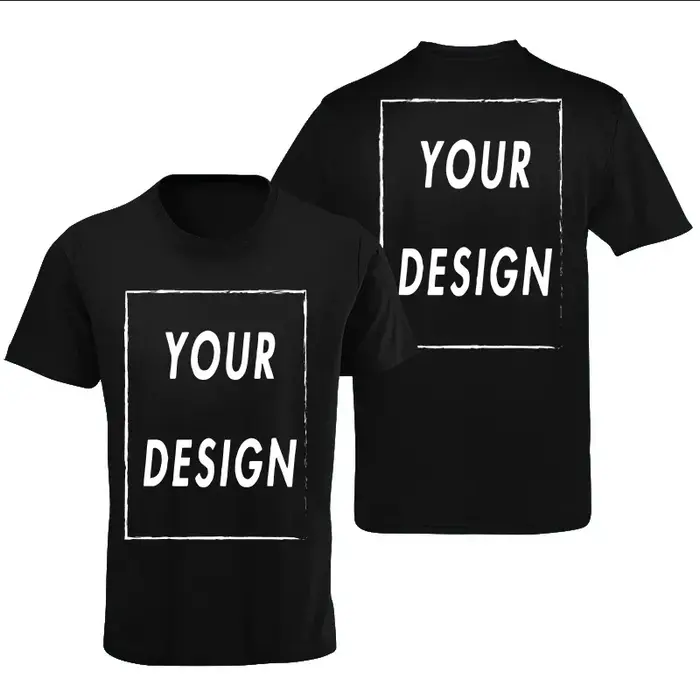 T-shirt personnalisé avant arrière imprimé professionnel votre propre logo texte Photo homme