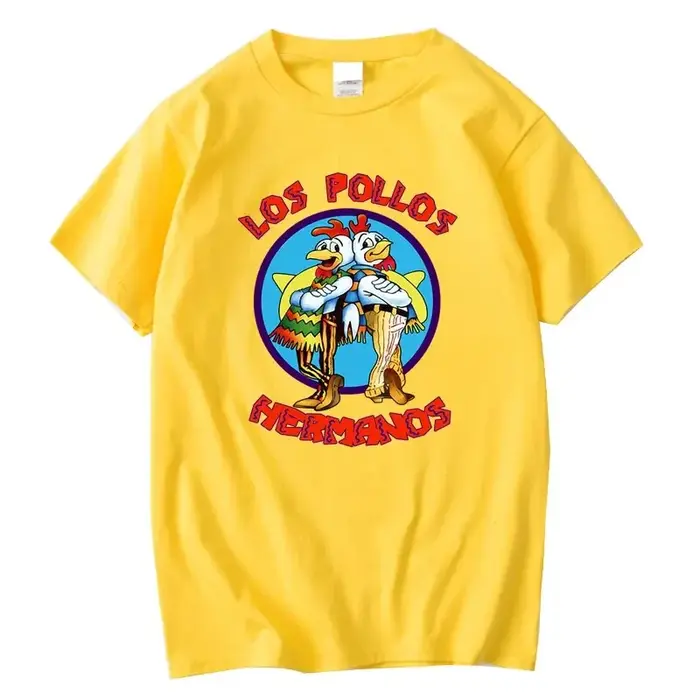 LOS POLLOS Hermanos T-Shirt imprimé drôle hommes mode décontracté manches courtes été coton respiran