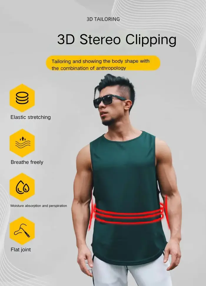 Vêtements d'entraînement de fitness à séchage rapide pour hommes