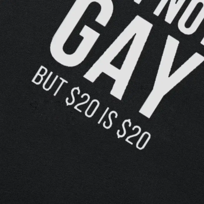 Je ne suis pas Gay mais 20 est 20 T-shirt drôle en coton Streetwear à manches courtes fierté Gay lesbienne