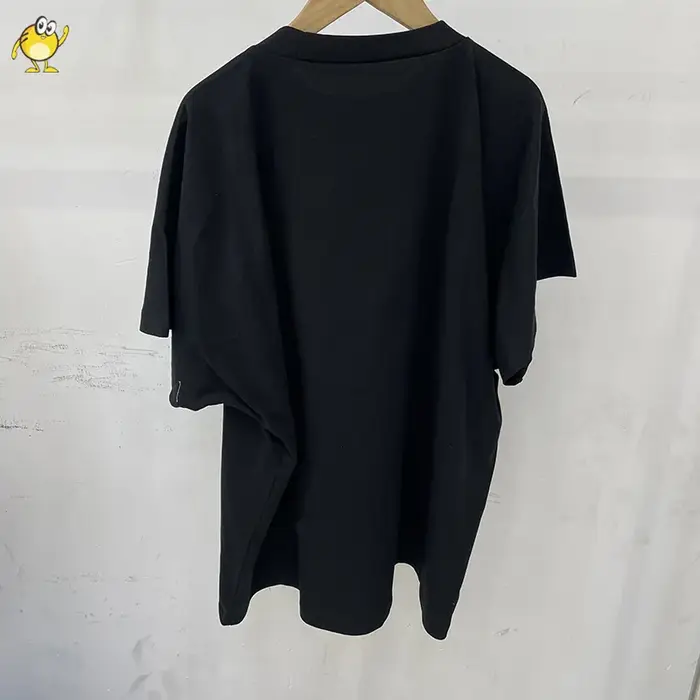 T-shirt décontracté YZY noir et blanc à manches courtes pour homme et femme