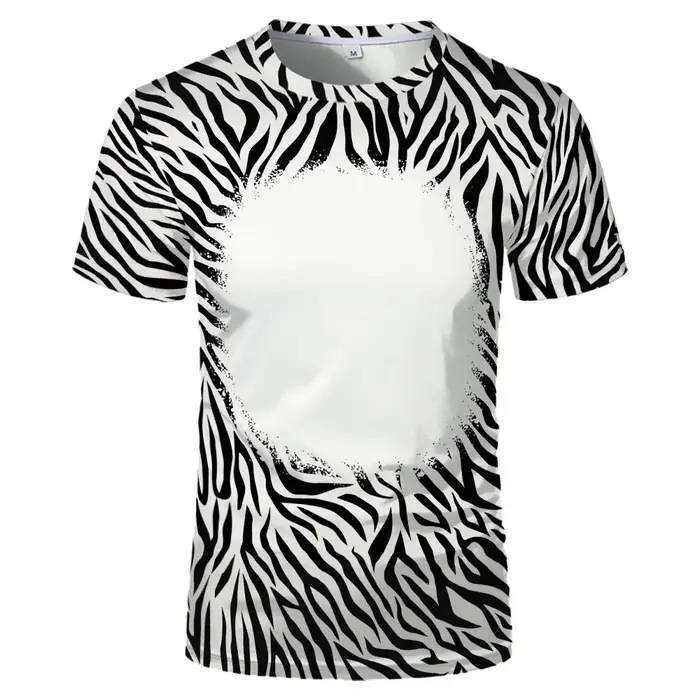 T-Shirt à manches courtes pour impression de Logo, blanc, à rayures, à la mode