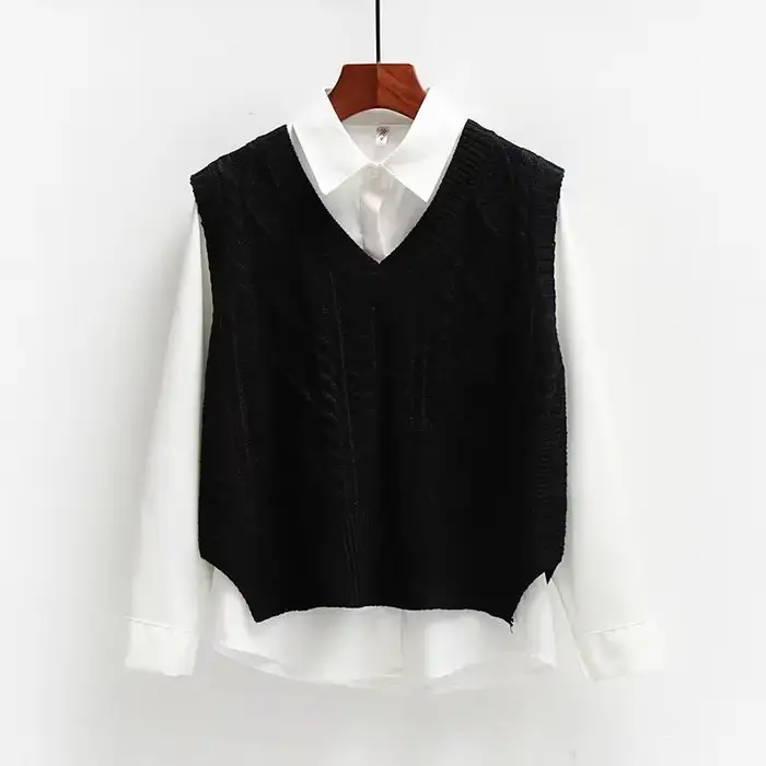 Pull en cachemire à col en V pour femme
