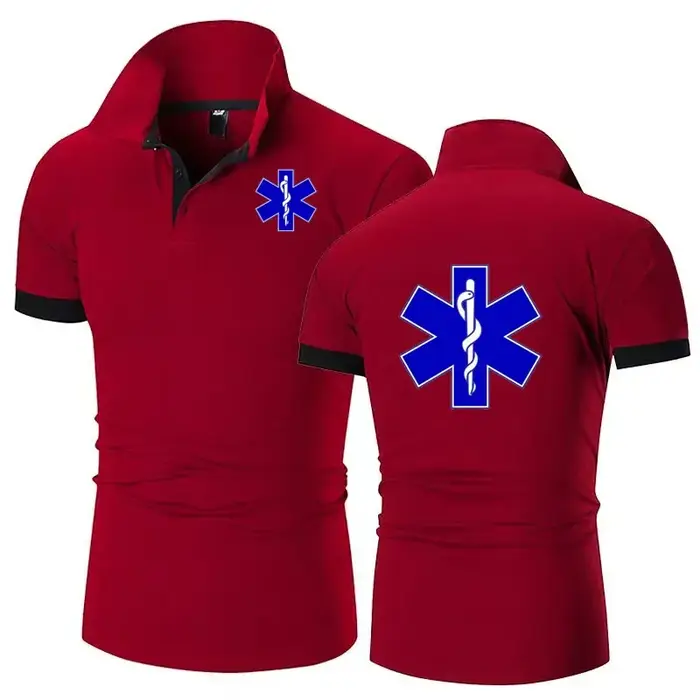 EMT Paramedic Services médicaux d'urgence polo hommes t-shirt style décontracté de haute qualité correspondant couleur coton homme revers petit haut