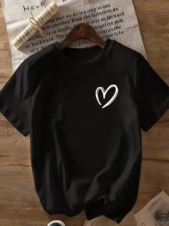 T-shirt à imprimé cœur