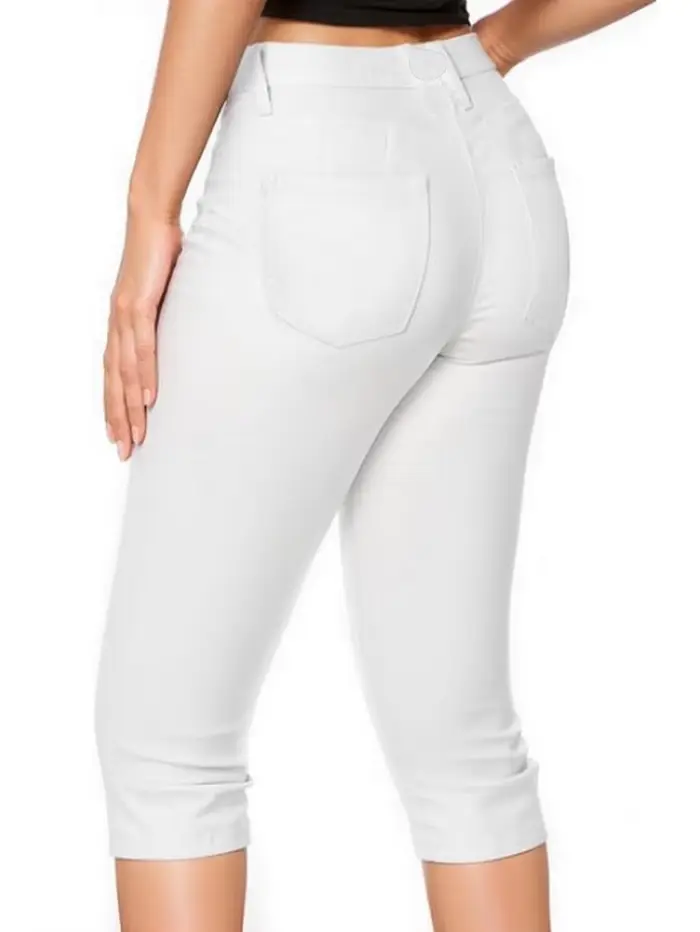 Jean court Capri en Denim pour femmes