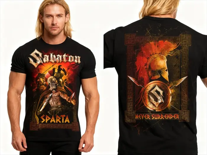 Sabaton flotte Kriegsmarine Ablum T-shirts métal groupe de Rock Fan impression