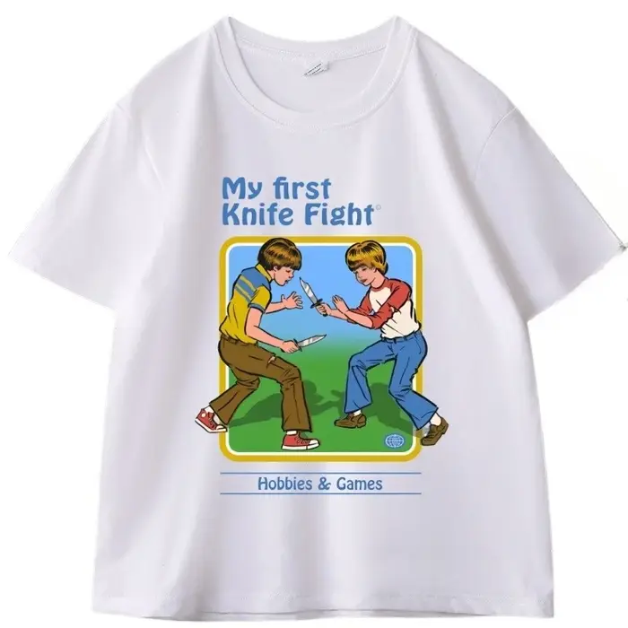 Steven Rhodes My First Knife Fight T-shirts pour hommes et femmes