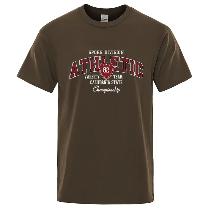 Athlétique 82 équipe universitaire californie état hommes T-Shirt été Streetwear décontracté marque