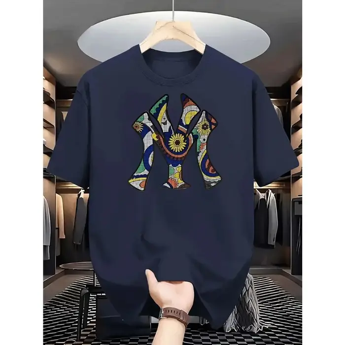 T-shirts graphiques pour hommes - Col rond décontracté