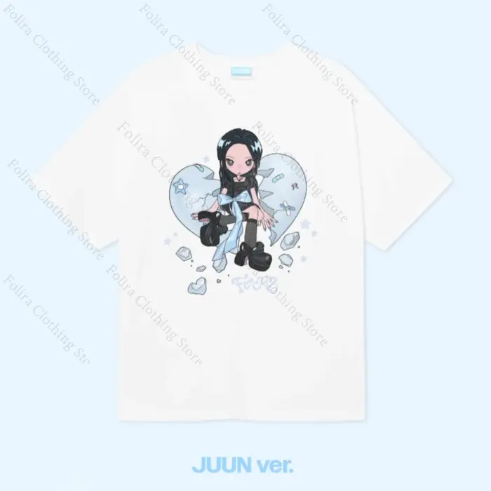 2025 Hearts2Hearts Album FOCUS série T-shirt imprimé