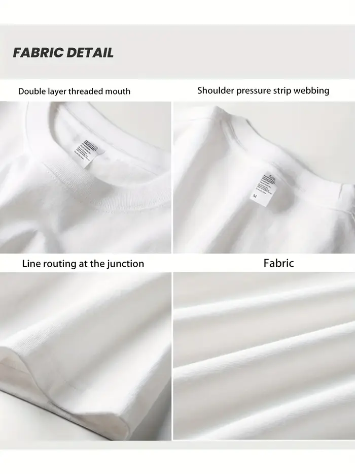 T-shirt à manches courtes et col rond pour hommes