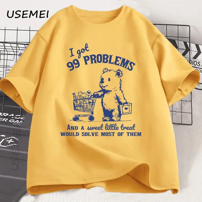 J'ai 99 problèmes et un petit T-shirt doux pour hommes femmes drôle mignon