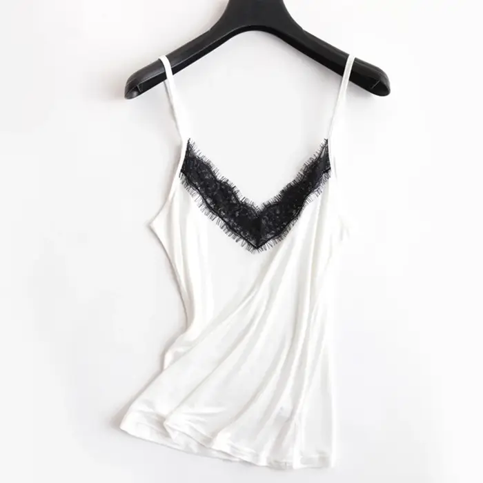 Soie debardeur femme dentelle femmes sous vetement satin