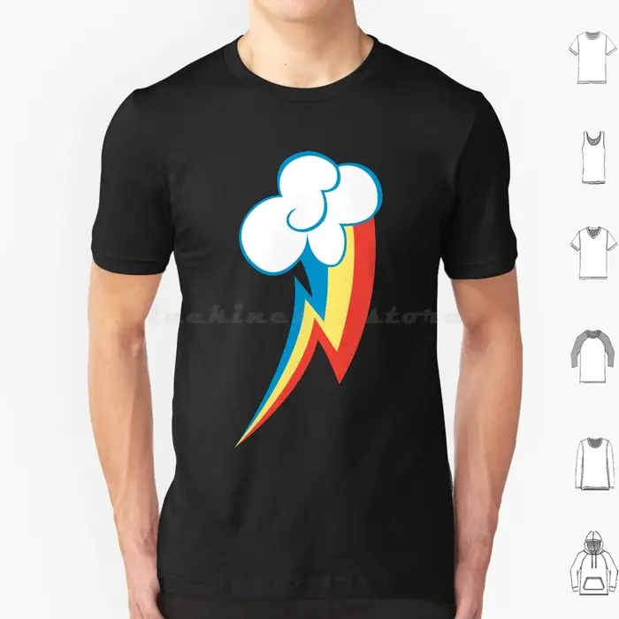 T-shirt Rainbow Dash Cm pour hommes, femmes et enfants, 6XL, Mlp, Fim, Brony, Rainbow Dash, Cutie Ma