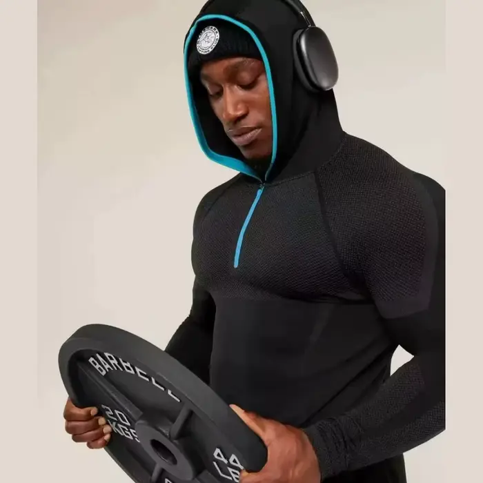 SHARK fitness – sweat à capuche à manches longues pour hommes, chemise de base ONYX5.0, T-shirt de s