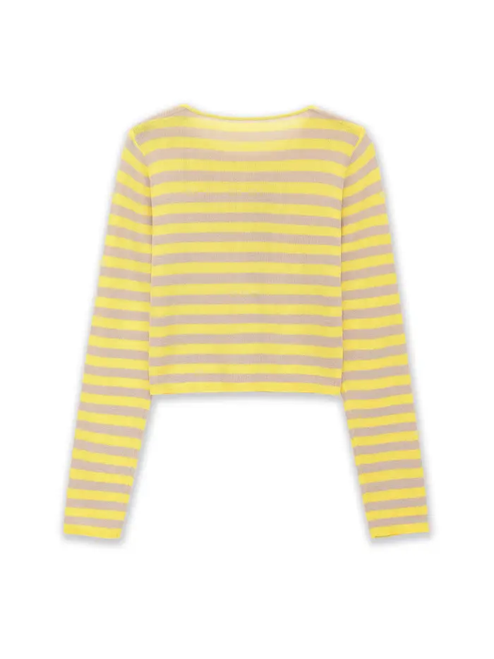 T-shirts rayés à manches longues slim pour femmes