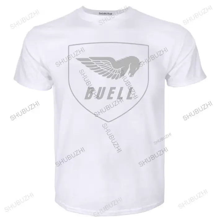 T-shirt d'été à col ras du cou pour hommes, de haute qualité, avec Logo de la société de motos Buell