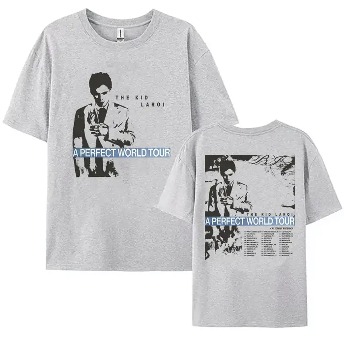 T-shirt A PERFECT WORLD TOUR 2026 THE KID LAROI Singer Design Print