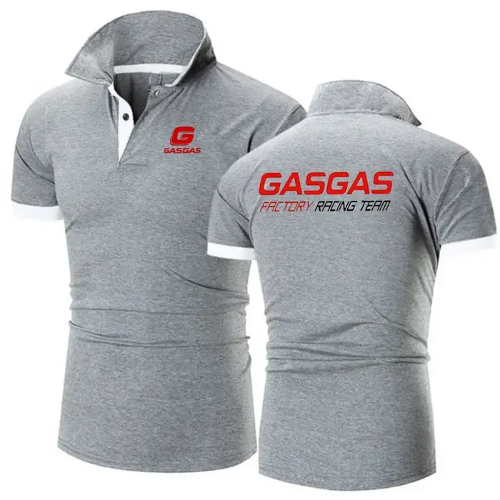 Moto GASGAS usine équipe de course hommes polos décontracté Golf hauts t-shirt respirant maille coton à manches courtes