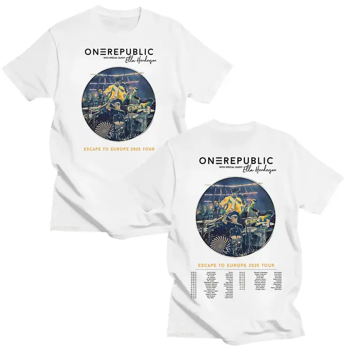 Escape To Europe 2025 Tour T-shirt OneRepublic Fans Cadeau Parfait