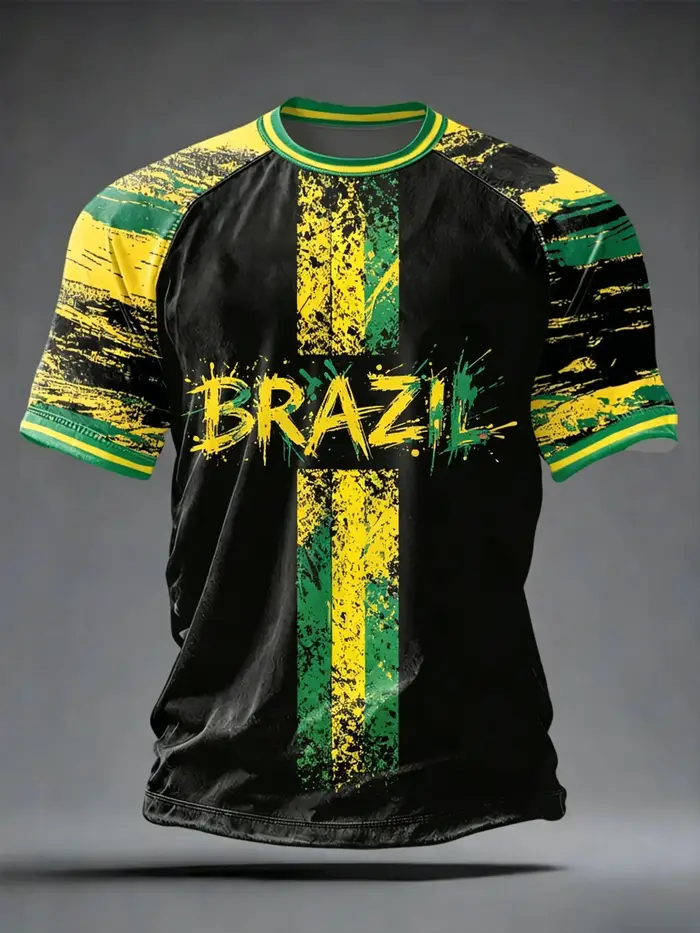 Nouveaux Maillots de Football Brésil Homme Été 2026 – T-shirts Classiques God Brazil à Manches Courtes
