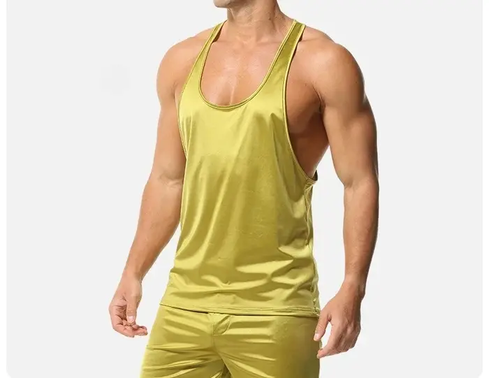 Débardeur dos nageur de couleur unie pour hommes