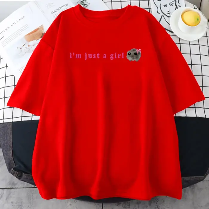 T-shirt en coton avec imprimé graphique de dessin animé pour femme et fille