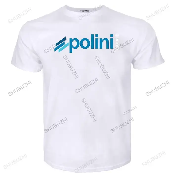 T-shirt de style ample pour hommes, T-shirt de marque de mode, Économie noirs, Polini Italie Scooter