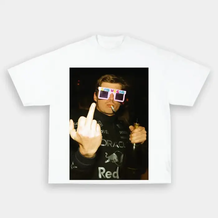 T-shirt Homme Rétro à Col Rond et Manches Courtes Motif Créatif Verstappen Printemps/Été 2026