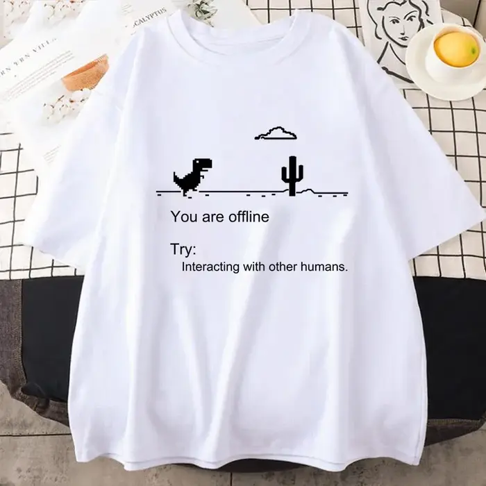 2025 T-shirts pour hommes imprimé dinosaure Cactus hauts drôles été coton T-shirt