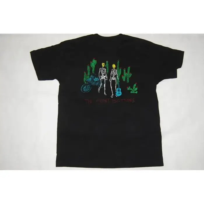 T-shirt noir en coton pour musique de groupe The Front Bottoms, toutes tailles