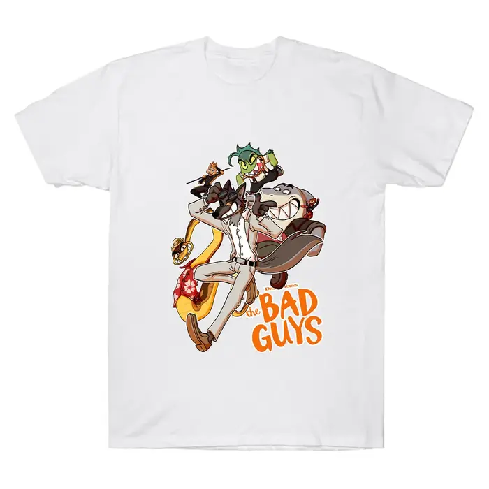 The Bad Guys 2 dessin animé imprimé t-shirts coton cadeau créatif t-shirt été femmes hommes à manches courtes ample respirant vêtements haut