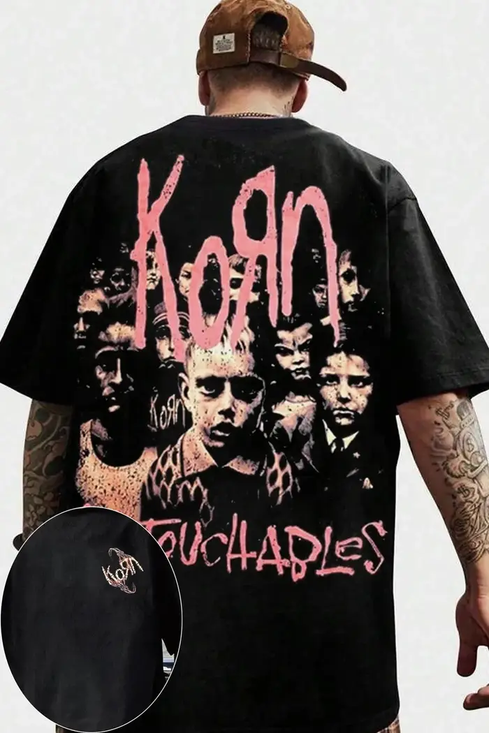 T-shirt Korn Band Oversize 2026 pour Hommes et Femmes – Coton