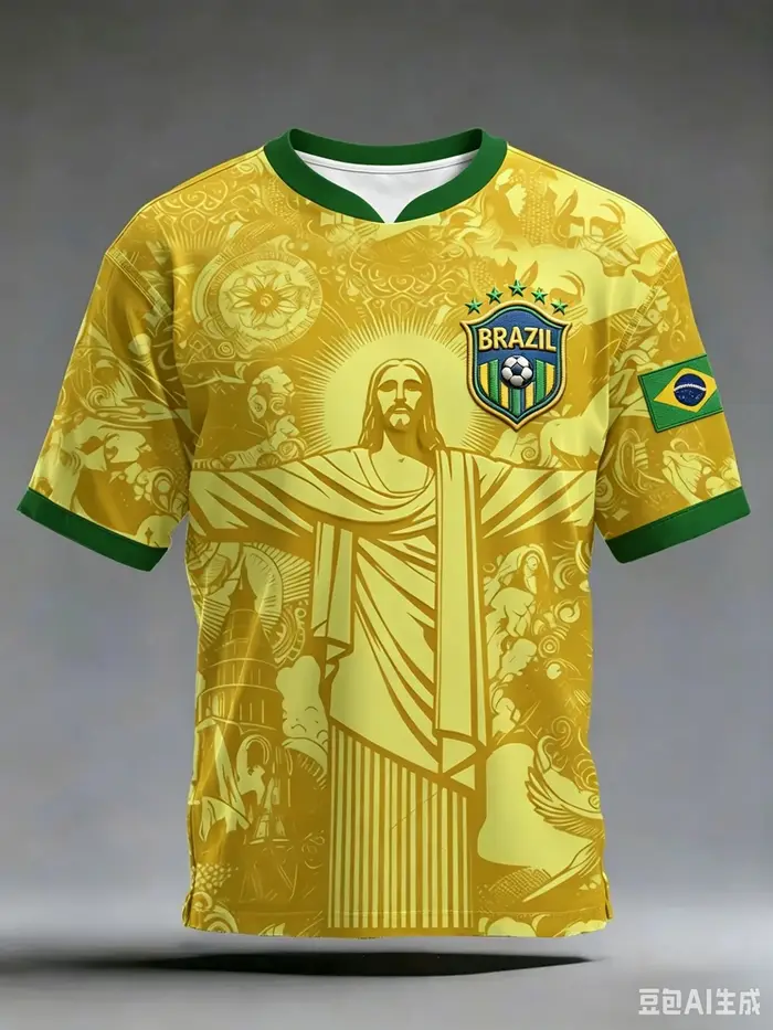 Nouveau Maillot de Football Brésilien 2026 pour les Fans, T-shirt de Sport à Séchage Rapide pour l'E